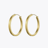 Vintage Circle Large Hoop Earrings Stainless Steel Big Hoops Earrings
