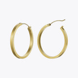 Vintage Circle Large Hoop Earrings Stainless Steel Big Hoops Earrings