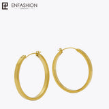 Vintage Circle Large Hoop Earrings Stainless Steel Big Hoops Earrings