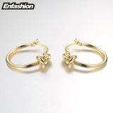 Classic Knot Hoop Earrings Round Earrings For Women Jewelry