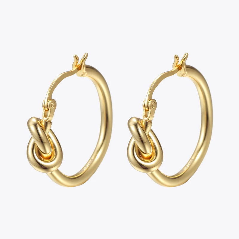 Classic Knot Hoop Earrings Round Earrings For Women Jewelry