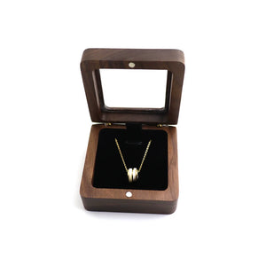 Personalized Name Date Wedding Ceremony Wooden Jewelry Travel Storage Box