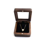 Personalized Name Date Wedding Ceremony Wooden Jewelry Travel Storage Box
