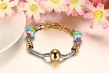 LGBT Rainbow Ball Charm Bracelet Stainless Steel