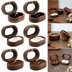 Wooden Love Gift Engagement Ring Storage Box Jewelry Box