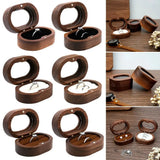 Wooden Love Gift Engagement Ring Storage Box Jewelry Box