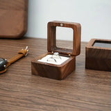 Wooden Jewelry Box Engagement Love Gift Case