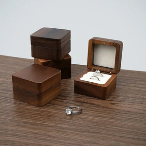 Engagement Love Gift Wedding Wooden Lover Ring Display Box