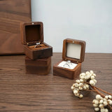 Engagement Love Gift Wedding Wooden Lover Ring Display Box