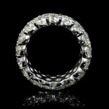Vintage Wedding Bands Micro Pave 3 Rows Engagement Rings Jewelry Women