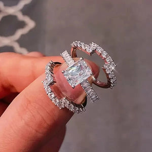 Vintage Wedding Bands Bling Bling 3Pcs