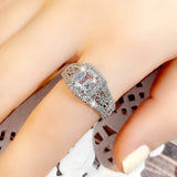 Vintage Wedding Bands Micro Pave Engagement Rings Jewelry Women Romantic