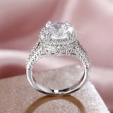 Vintage Wedding Bands Micro Pave Engagement Rings Jewelry Women Romantic
