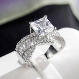 Vintage Wedding Bands Micro Pave Engagement Rings Jewelry Women Romantic