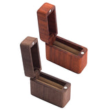 Walnut Wooden Engagement Ring Box with Magnet Cover