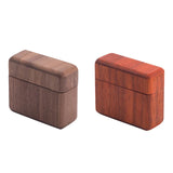 Walnut Wooden Engagement Ring Box with Magnet Cover