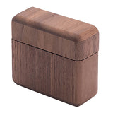 Walnut Wooden Engagement Ring Box with Magnet Cover