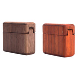 Walnut Wooden Engagement Ring Box with Magnet Cover