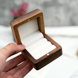 Personalized Wood Ring Box For Wedding Proposal - Name Engraved Ring Bearer