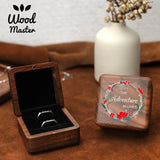 Personalized Wood Ring Box For Wedding Proposal - Name Engraved Ring Bearer