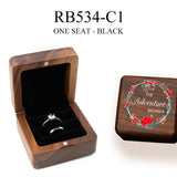 Personalized Wood Ring Box For Wedding Proposal - Name Engraved Ring Bearer