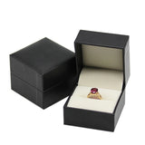 Leather Square Engagement Ring Box Wedding Organizer