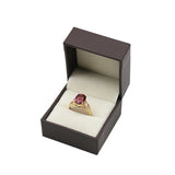 Leather Square Engagement Ring Box Wedding Organizer