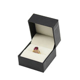 Leather Square Engagement Ring Box Wedding Organizer