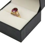 Leather Square Engagement Ring Box Wedding Organizer