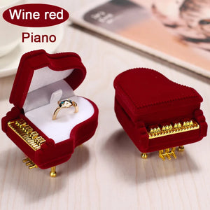 Engagement Wedding Gift Case Storage Ring Box...