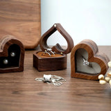 Engagement Wedding Wooden Jewelry Ring Storage Box