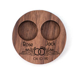 Wood Rustic Ring Box Wedding Ring Wooden Holder Engraving
