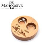 Wood Rustic Ring Box Wedding Ring Wooden Holder Engraving