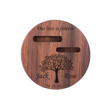 Wood Rustic Ring Box Wedding Ring Wooden Holder Engraving