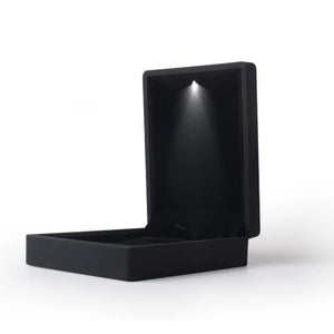 LED Light Jewelry Box Wedding Ring Long Chain Display Box