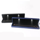 LED Light Jewelry Box Wedding Ring Long Chain Display Box