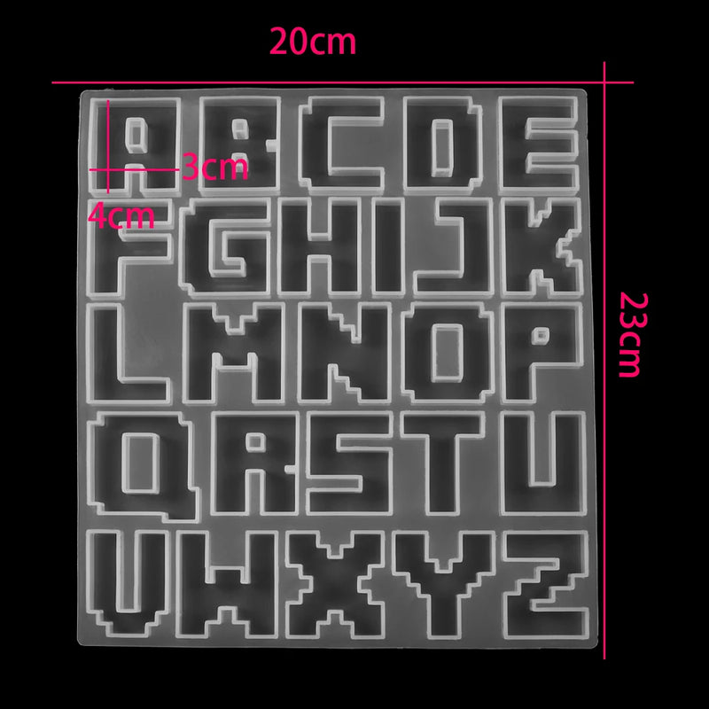Epoxy Resin Molds Letter Silicone DIY Jewelry Making Findings Casting Molds