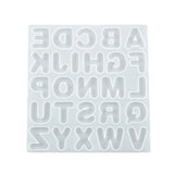 Epoxy Resin Mold for English Alphabet Keychain with Hole Keyring Pendant