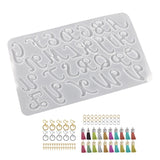 English Alphabet Keychain Mould Crystal Epoxy Silicone Mould Gift