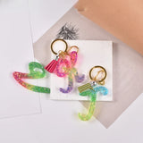English Alphabet Keychain Mould Crystal Epoxy Silicone Mould Gift