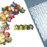 Alphabet Puzzle Silicone Mold for Coaster Key Ring Earring Resin