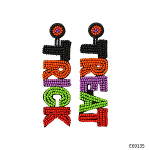 Halloween Earrings Hand-woven, High Sense Japanese Rice Bead Earrings