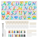 Alphabet Word Pendant Resin Mold Set DIY Craft Tool Kit