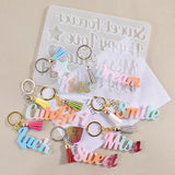 Good Luck Blessing Words Silicone Mold for Resin Making