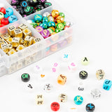 English Letter Acrylic Beads Square Flat Alphabet Charms for DIY Jewelry