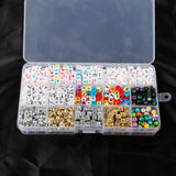 English Letter Acrylic Beads Square Flat Alphabet Charms for DIY Jewelry