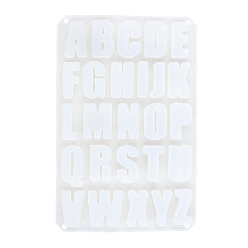 English Letter Pendant Resin Mold Kit Silicone Casting Mold