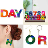 Letter Number Resin Mold for DIY Jewelry Making