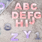 English Letter Resin Molds Silicone Number Alphabet Epoxy Casting Mold