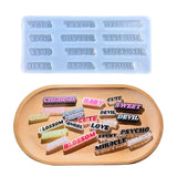 English Letter Silicone Mold for Epoxy Resin Filler